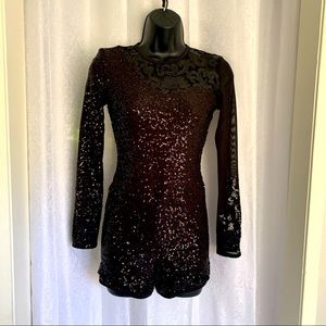 Sequined Shortie Jumpsuit- No Label Size:XS